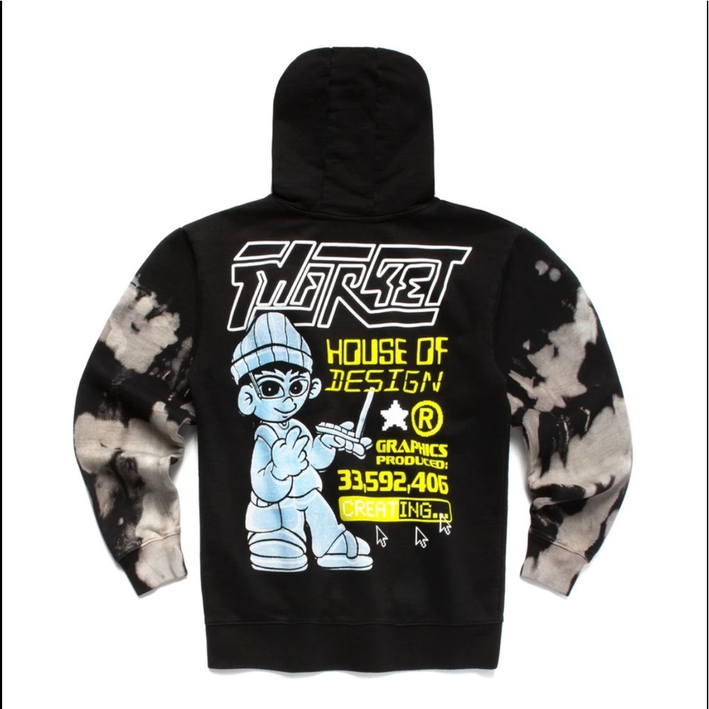 D-ZINE rye- dye 3 psc set hoodie ,tee, sweat pants  Market